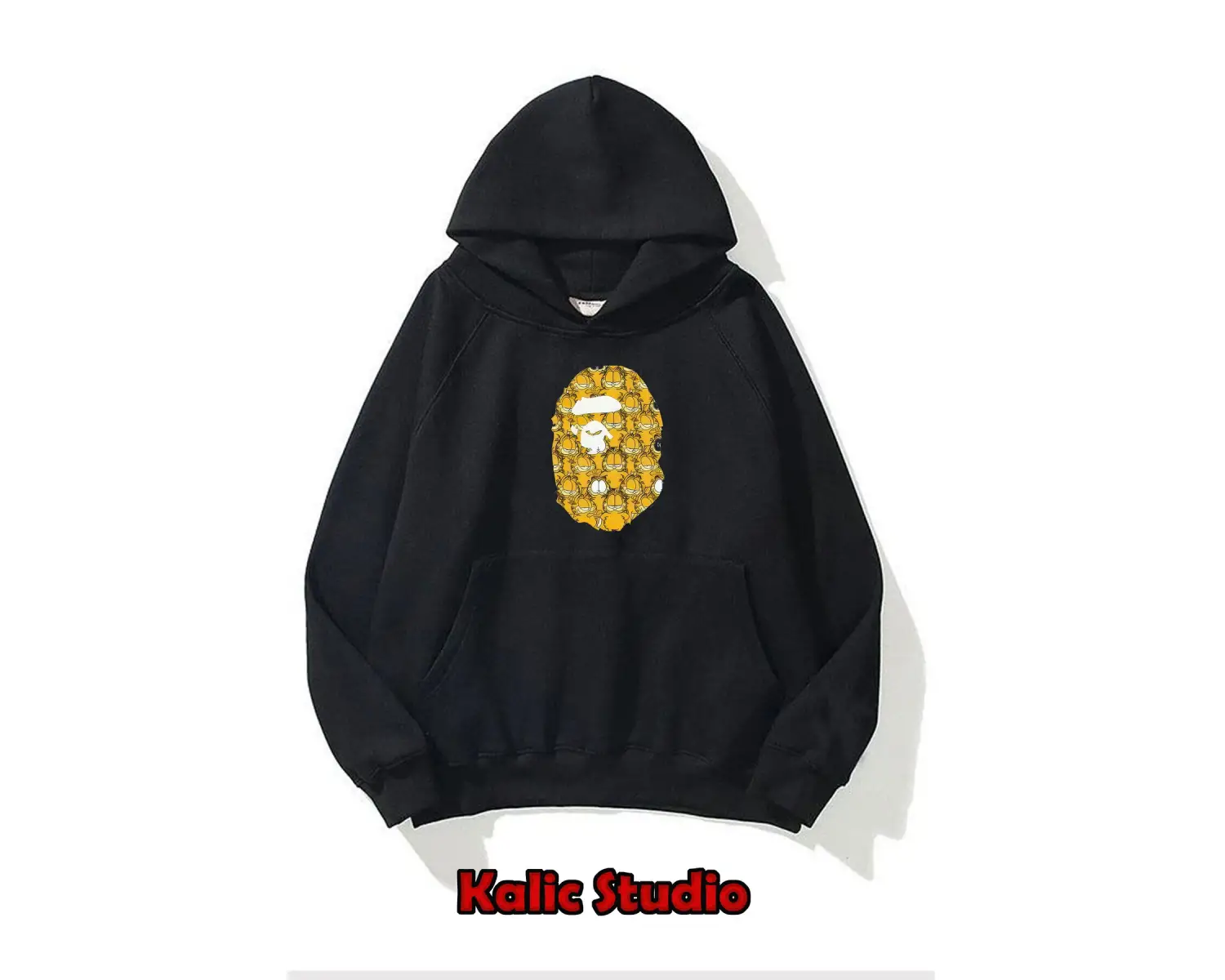 unisex Bape Baskılı oversize sweatshirt gri