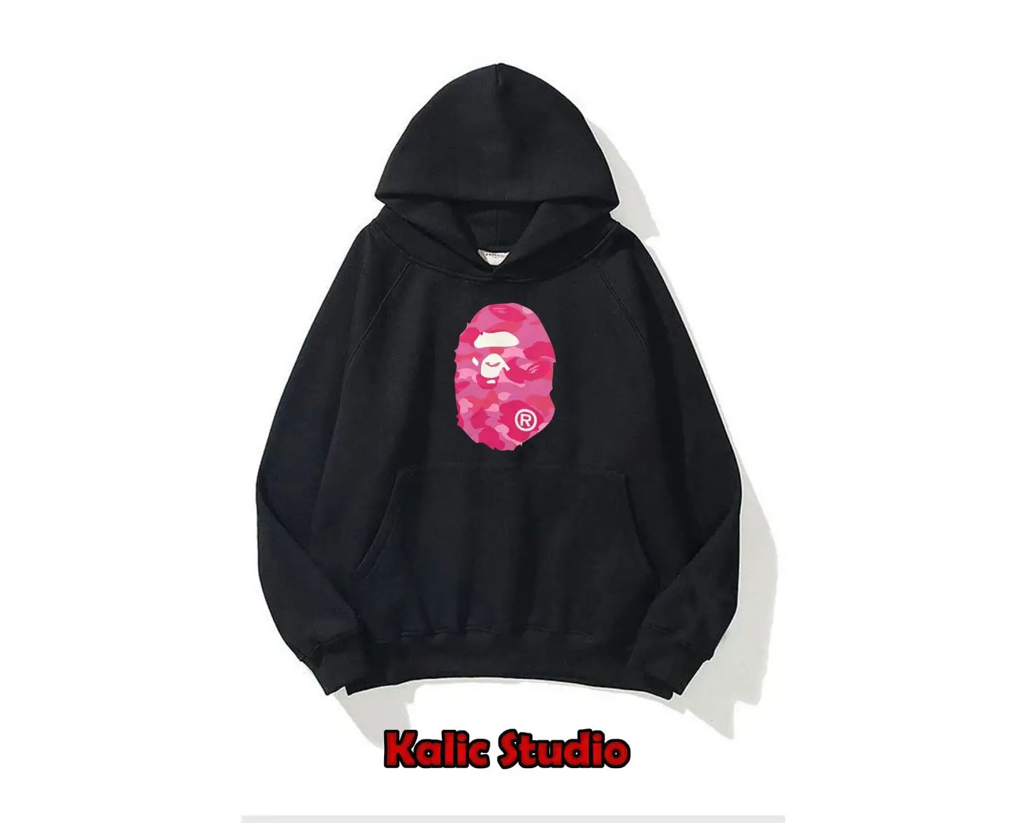 unisex Bape Baskılı oversize sweatshirt gri