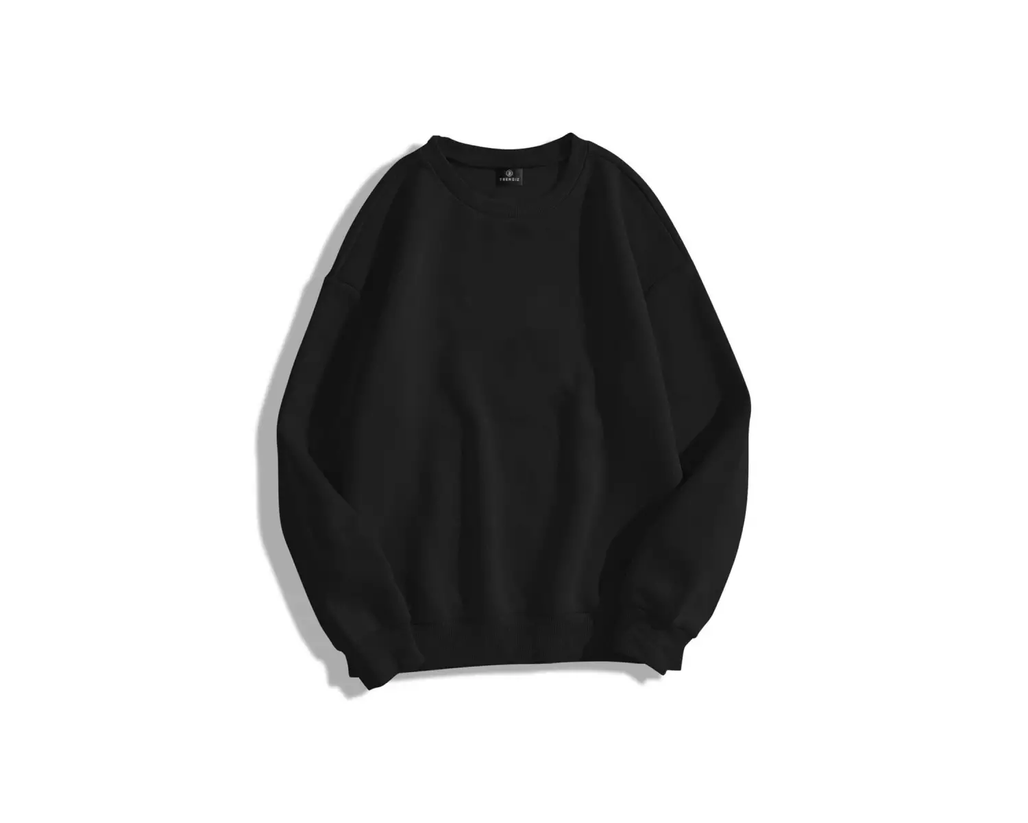 Unisex Basic Bisiklet Yaka Sweatshirt Trndz1418 Beyaz