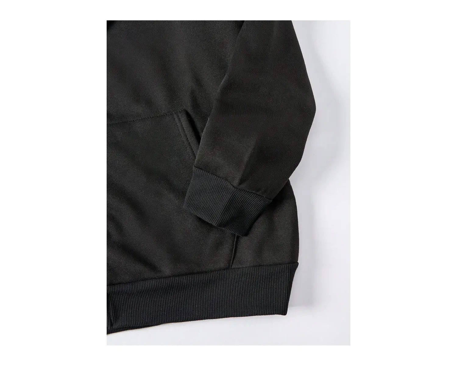 Ünisex Basic Slim Fit Kapüşonlu Fermuarlı Cepli Sweatshirt Nar Çiçeği Siyah