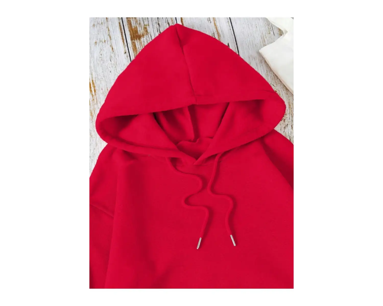 Unisex Baskılı Kapşonlu Sweatshirt Kırmızı