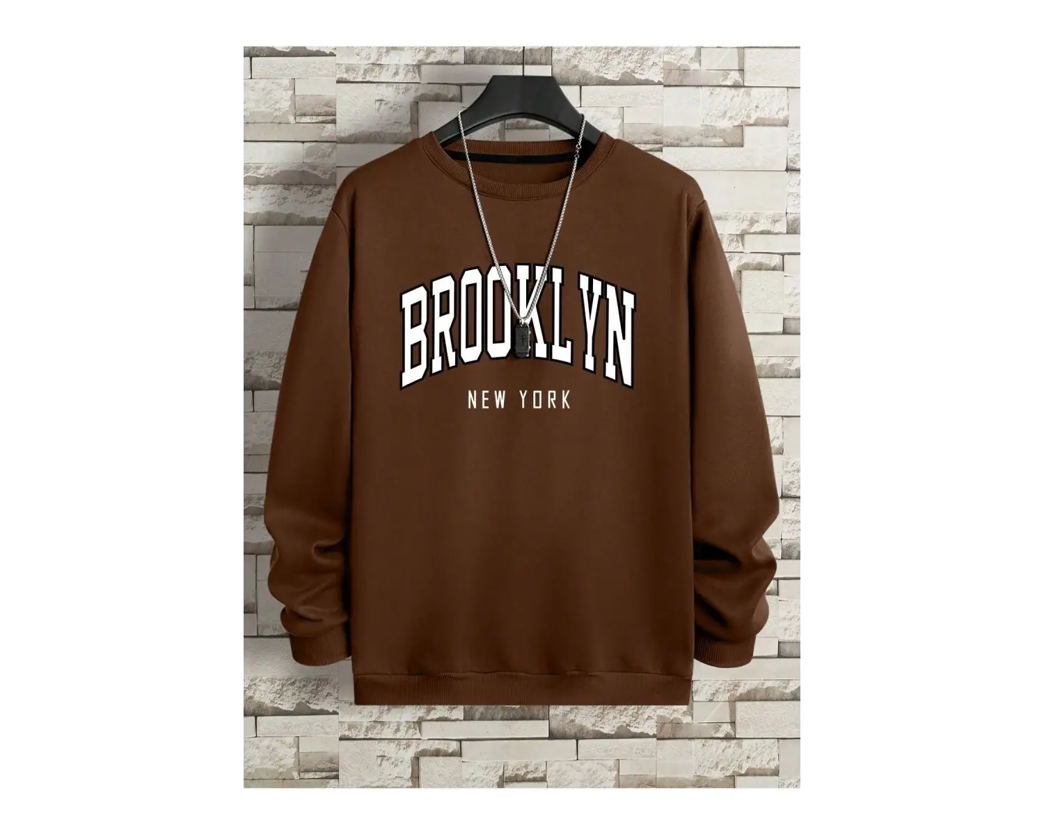 Unisex Baskılı Oversize Kapşonlu Sweatshirt Siyah