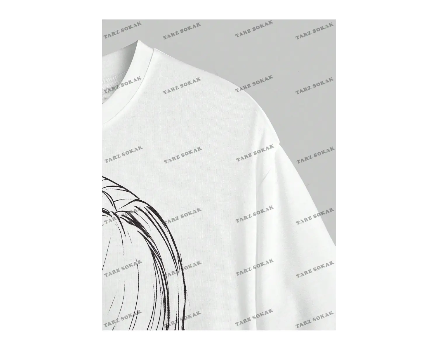 Unisex BAY  Anime Sevimli Anime Kız Baskı Casual Kadın Gevşek Kısa Kollu Tişört KOD-1308