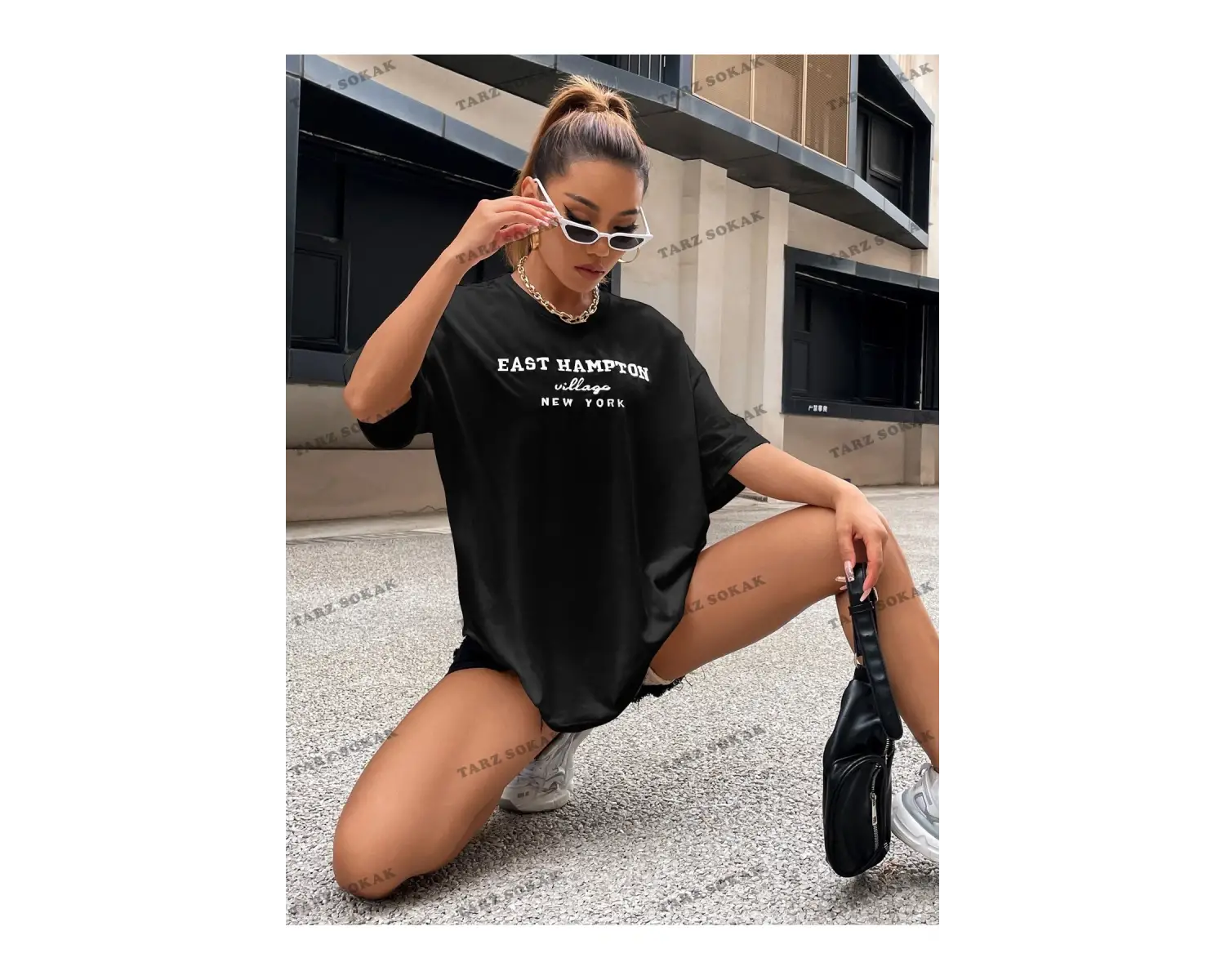 Unisex BAY  Damla Omuz Yazılı Nakışlı Üst KOD-1351