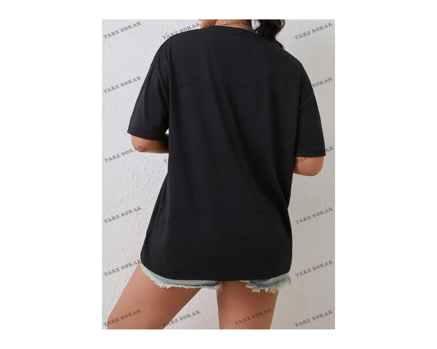 Unisex BAY  Damla Omuz Yazılı Nakışlı Üst KOD-1352