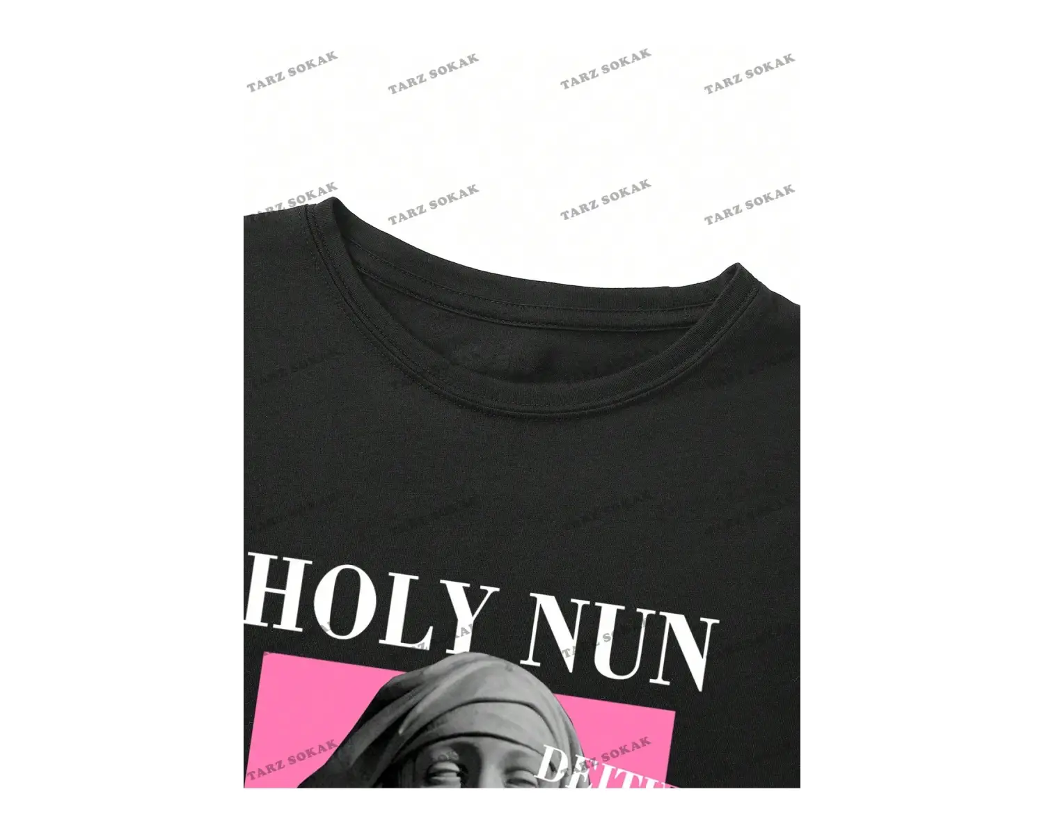 Unisex BAY  Damla Omuz Yazılı Nakışlı Üst KOD-1352