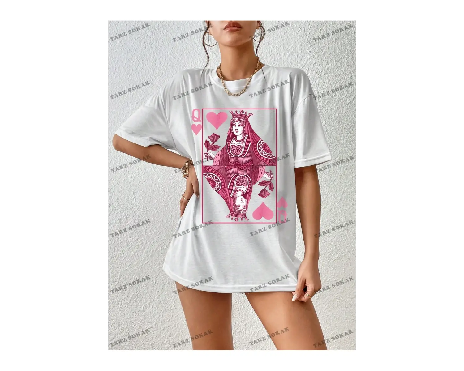 Unisex BAY  Goth Kadın Kafatası Desenli Damla Omuz T-shirt KOD-1366