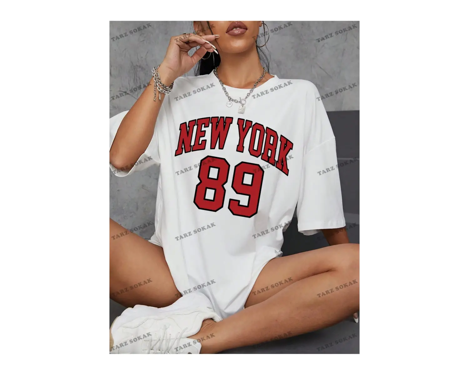 Unisex BAY  Goth Kadın Kafatası Desenli Damla Omuz T-shirt KOD-1367