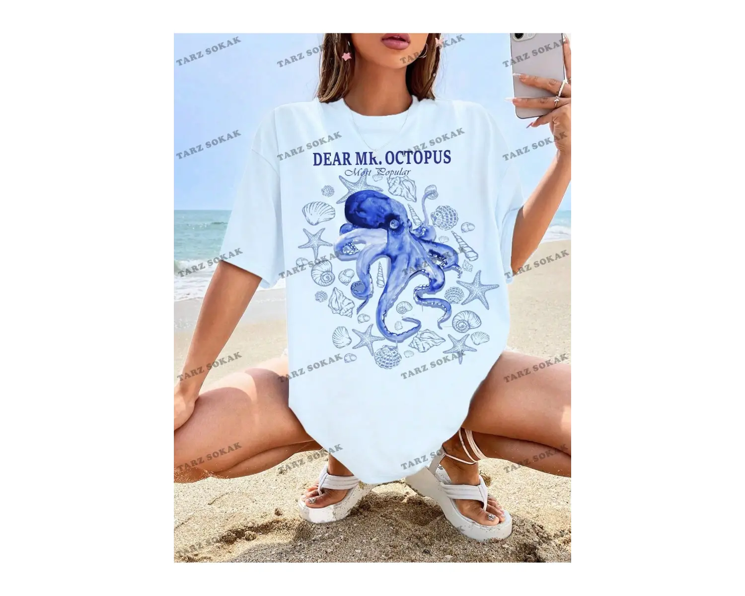 Unisex BAY  Goth Kadın Kafatası Desenli Damla Omuz T-shirt KOD-1369