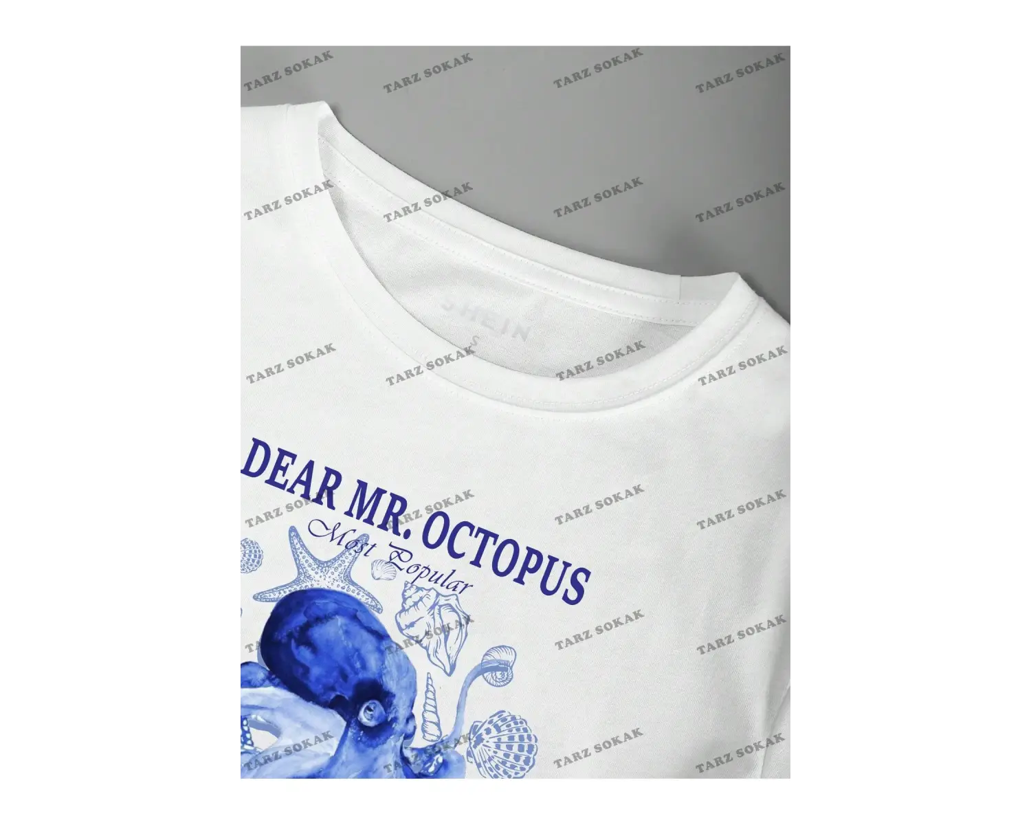 Unisex BAY  Goth Kadın Kafatası Desenli Damla Omuz T-shirt KOD-1369