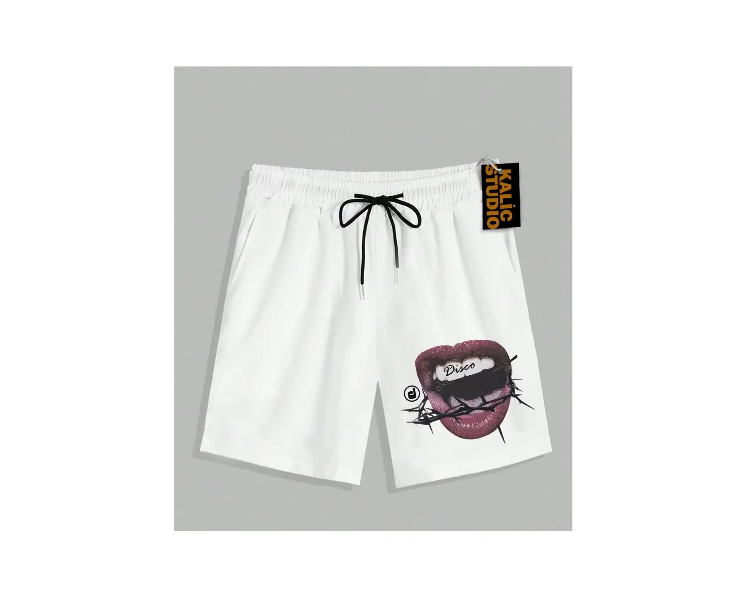 UNİSEX Bay Grillz Desenli Beyaz Yazlık ŞORT