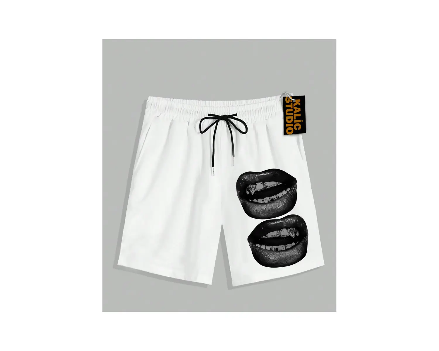 UNİSEX Bay Grillz Desenli Beyaz Yazlık ŞORT