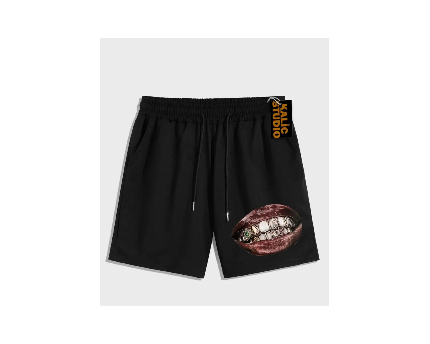 UNİSEX Bay Grillz Desenli Siyah Yazlık ŞORT