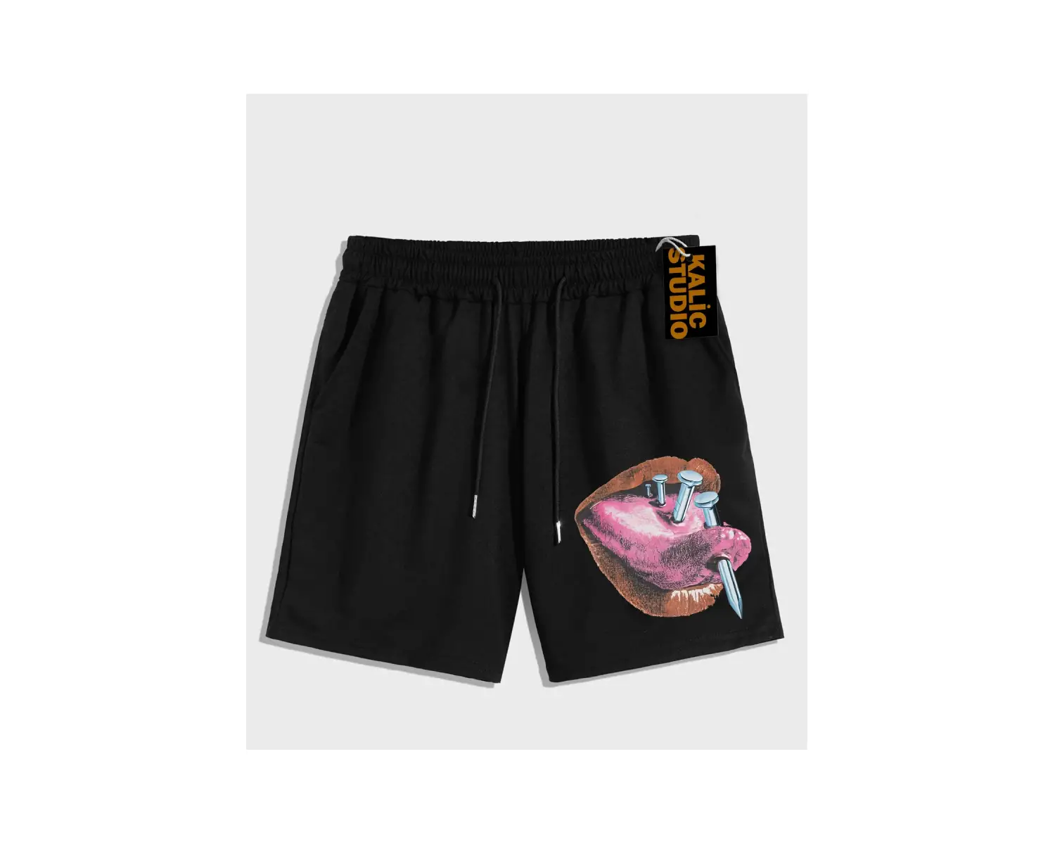 UNİSEX Bay Grillz Desenli Siyah Yazlık ŞORT