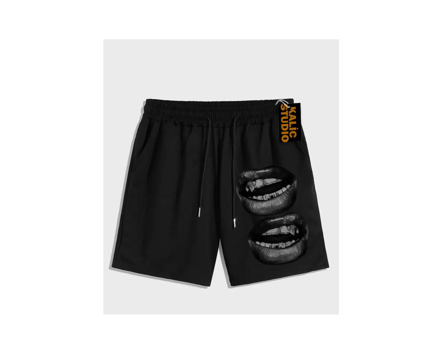 UNİSEX Bay Grillz Desenli Siyah Yazlık ŞORT