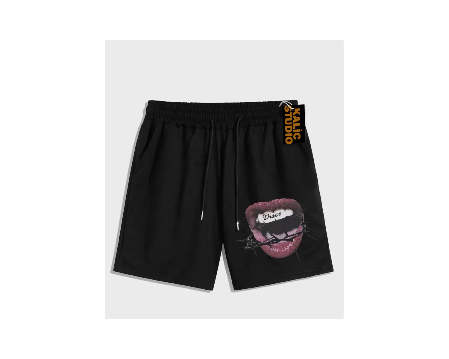 UNİSEX Bay Grillz Desenli Siyah Yazlık ŞORT