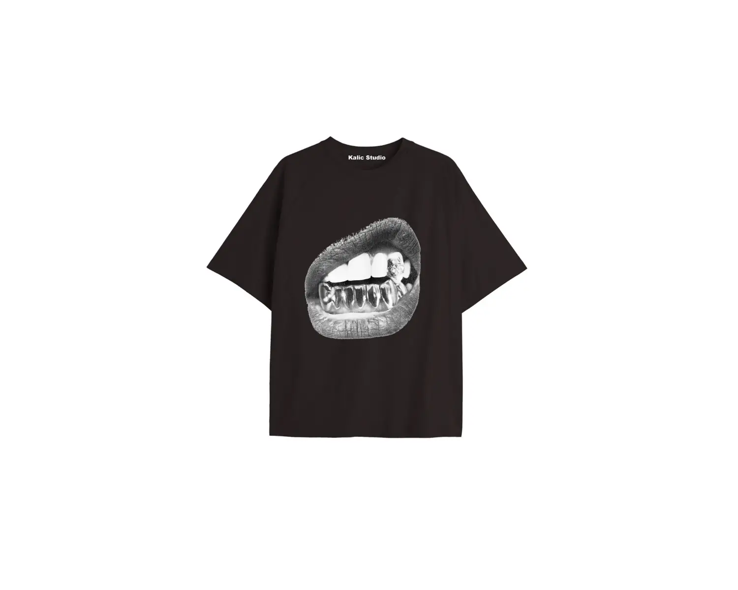 UNİSEX Bay Grillz Tee Desenli Siyah Yazlık T-shirt