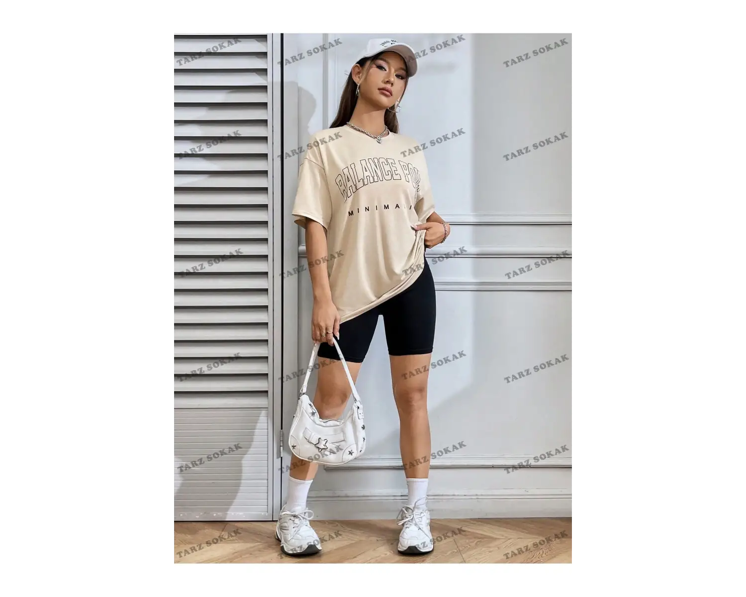 Unisex BAY  Harf Grafikli Düşük Omuzlu Tişört KOD-1309