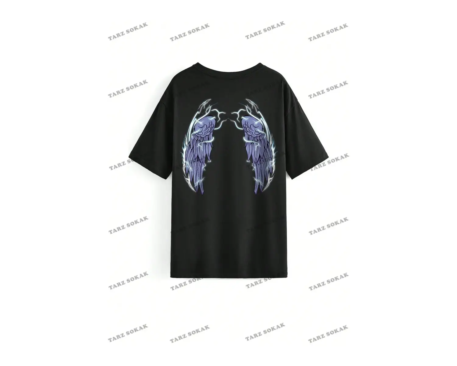 Unisex BAY  İngilizce Harfler Baskılı Kapalı Omuz Tişört KOD-1399