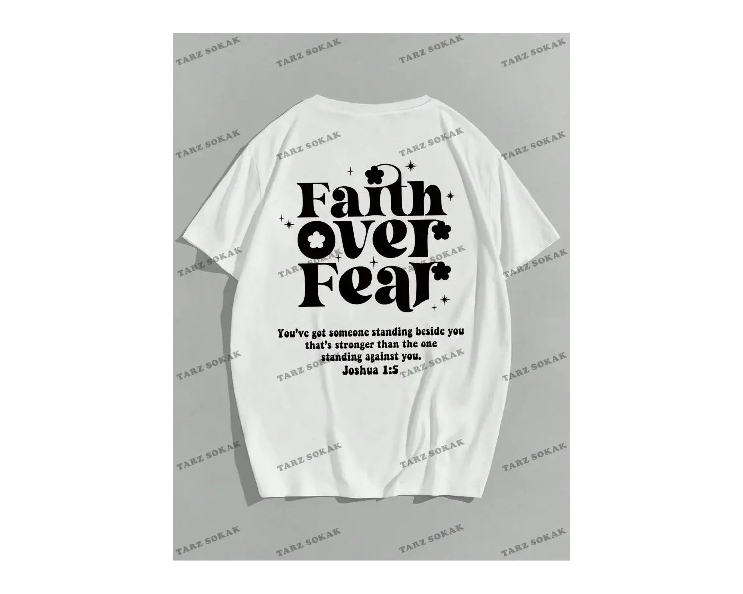 Unisex BAY  Kadın Düşük Omuz Yazılı Baskılı Tişört KOD-1374