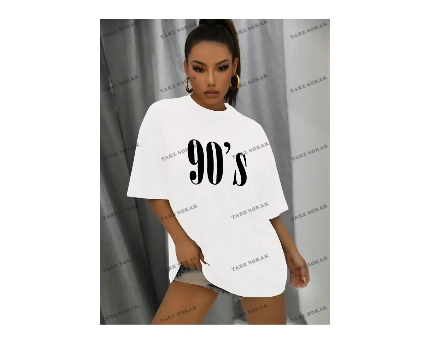 Unisex BAY  Kadın Yazılı Baskılı Yuvarlak Yaka Tişört KOD-1394