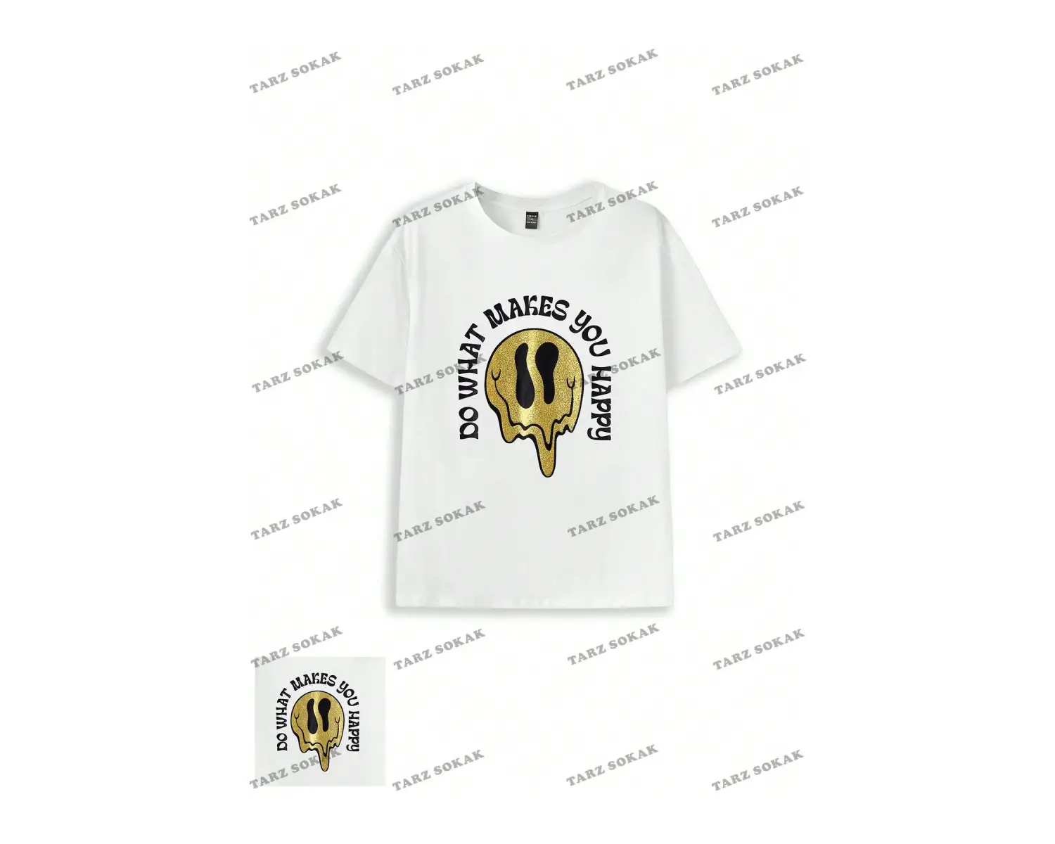 Unisex BAY  Kalp Desenli Düşük Omuz Tişört KOD-1362