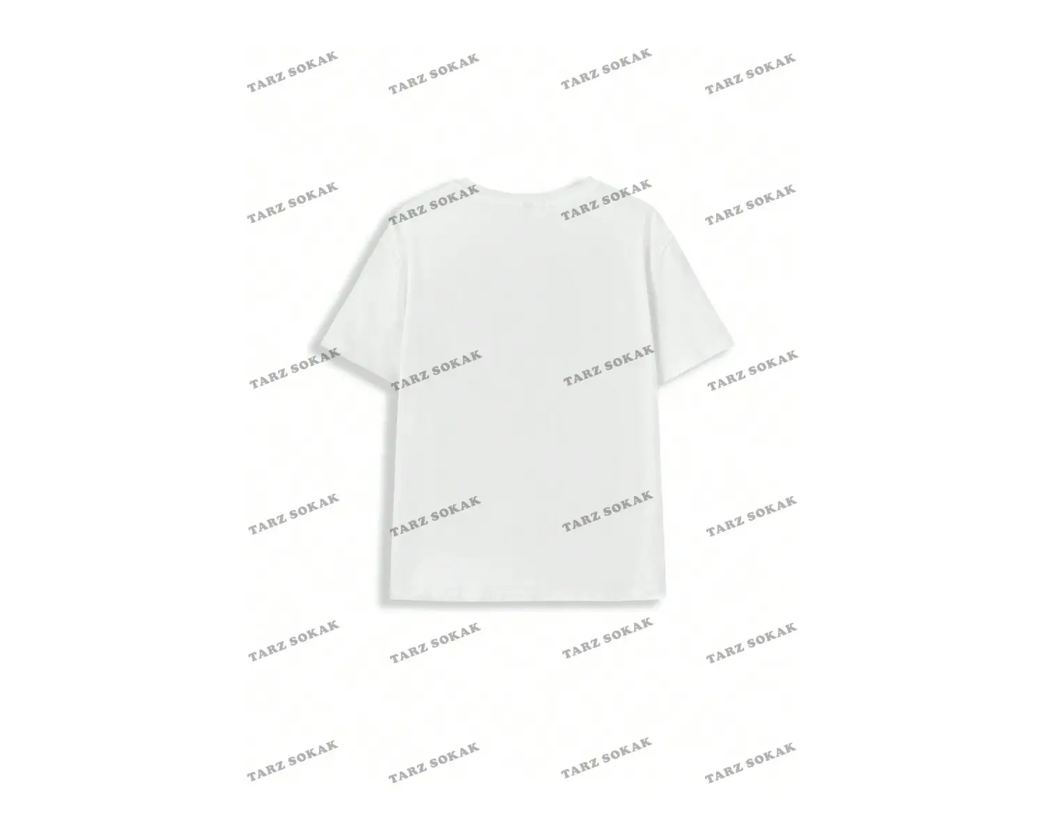 Unisex BAY  Kalp Desenli Düşük Omuz Tişört KOD-1362