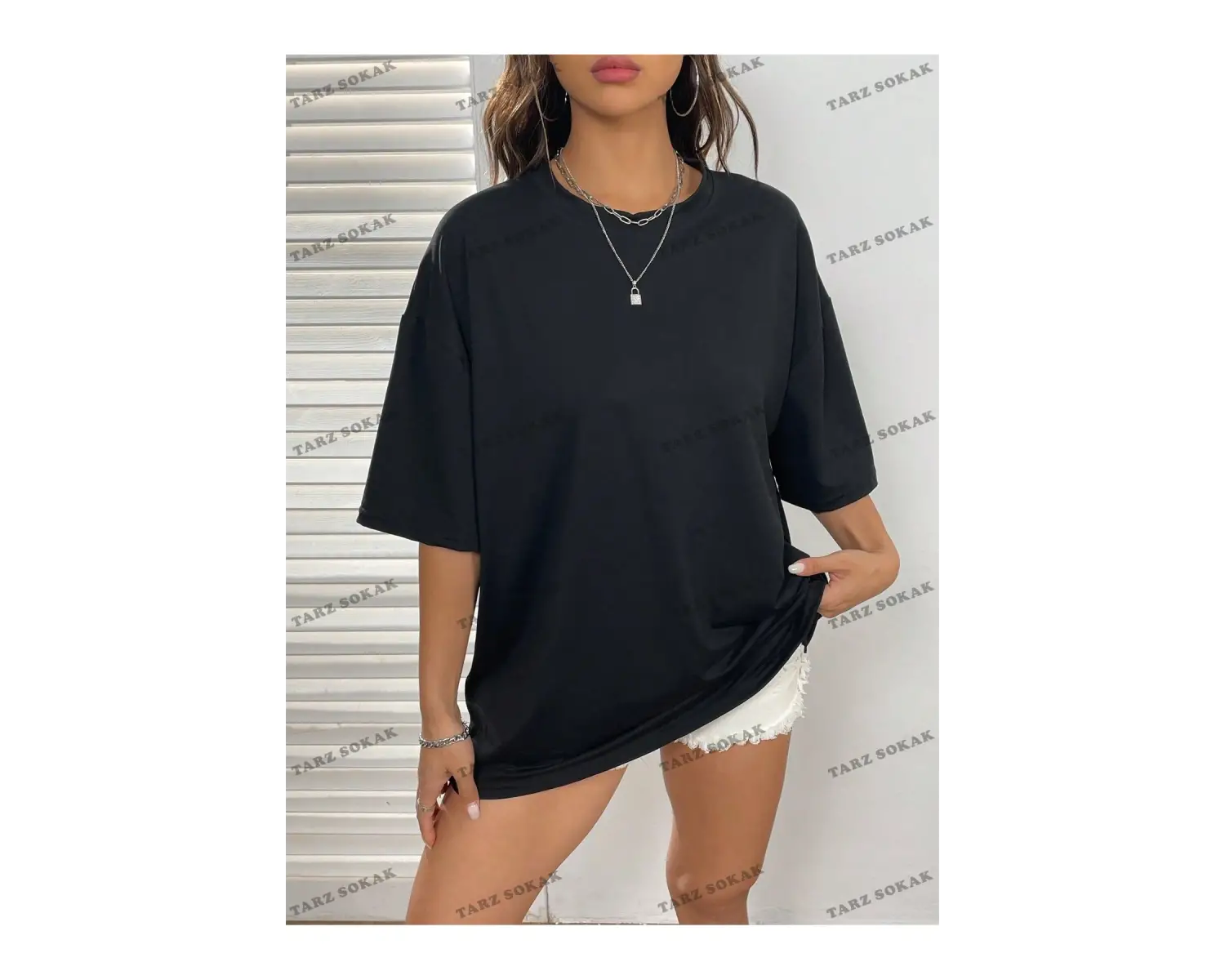 Unisex BAY  Kelebek Desenli Damla Omuz Tişört KOD-1382