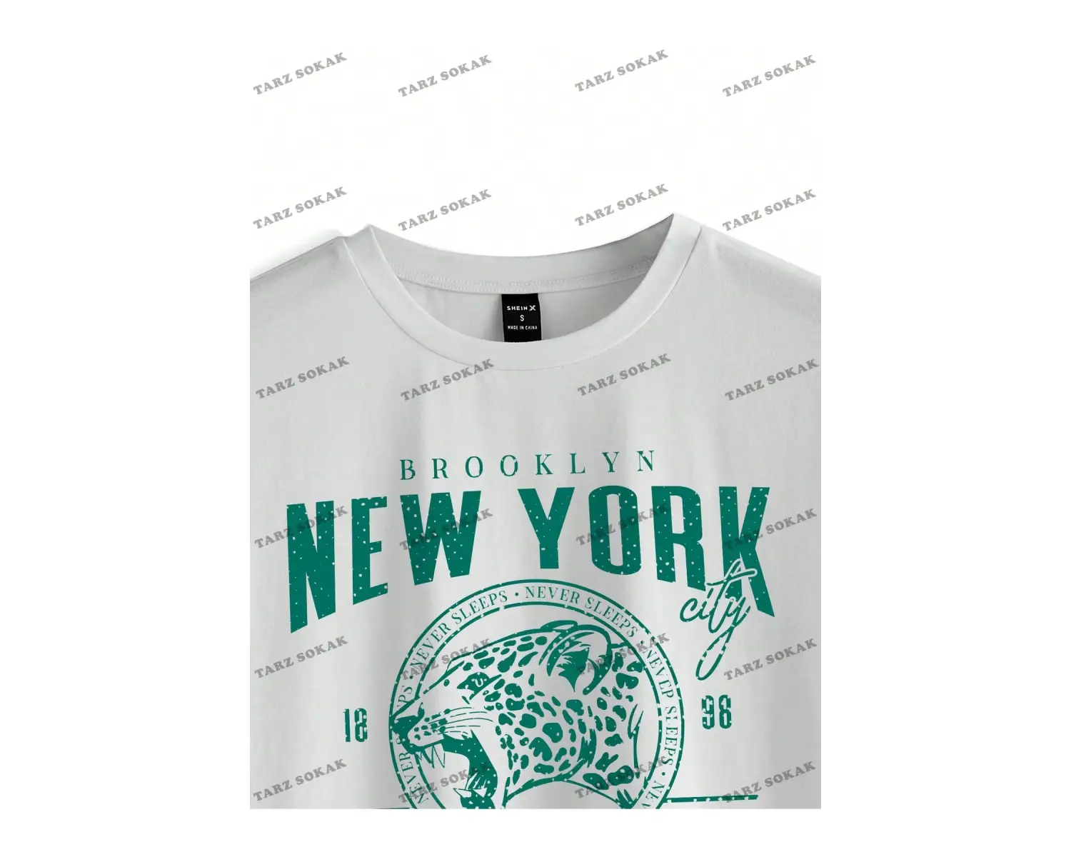 Unisex BAY  LOONEY TUNES X Karikatür Grafik Düşük Omuz Büyük Boy Tişört KOD-1320