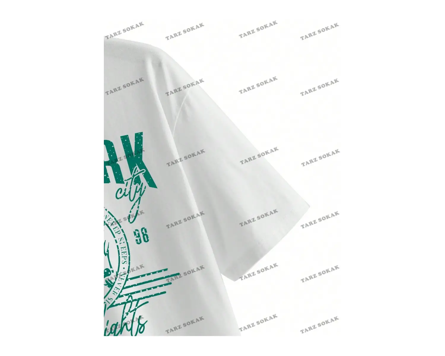 Unisex BAY  LOONEY TUNES X Karikatür Grafik Düşük Omuz Büyük Boy Tişört KOD-1320