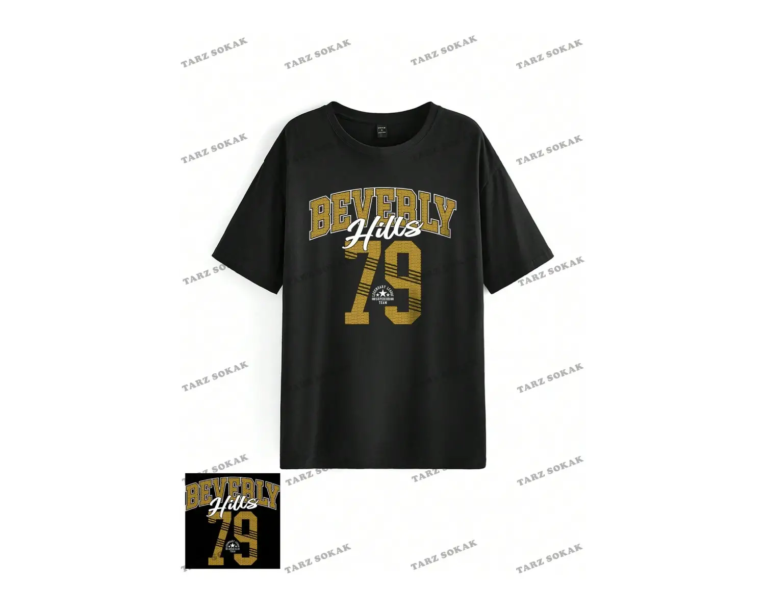 Unisex BAY  Yazılı Baskılı Düşük Omuzlu Tişört KOD-1387