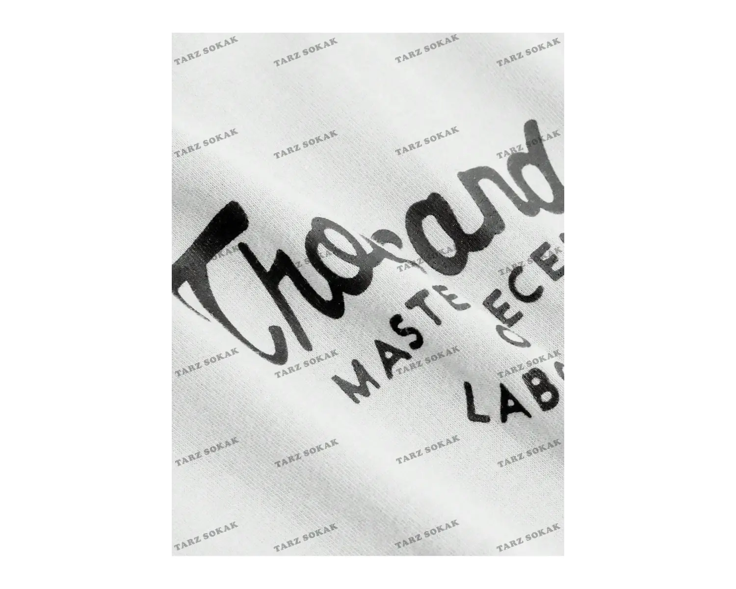 Unisex BAY   Yazılı Desenli Düşük Omuzlu Tişört KOD-1386