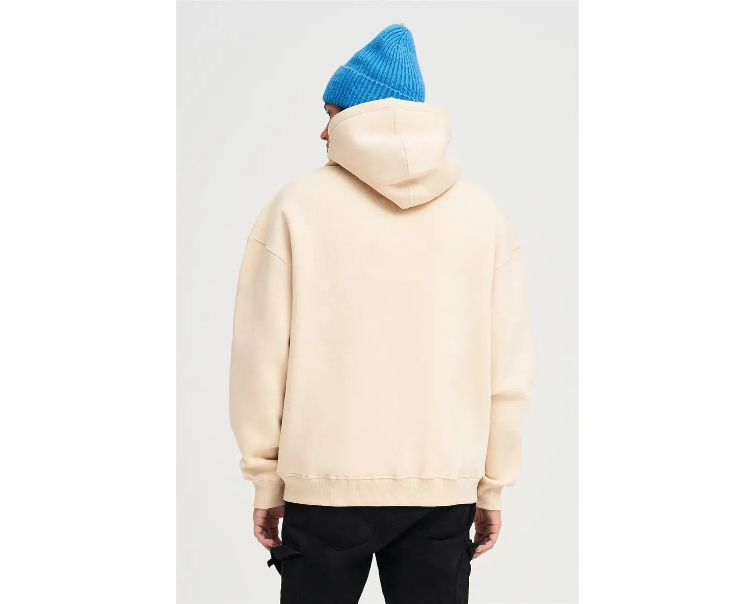 Unisex Beyaz Basic Sweatshirt Trndz200