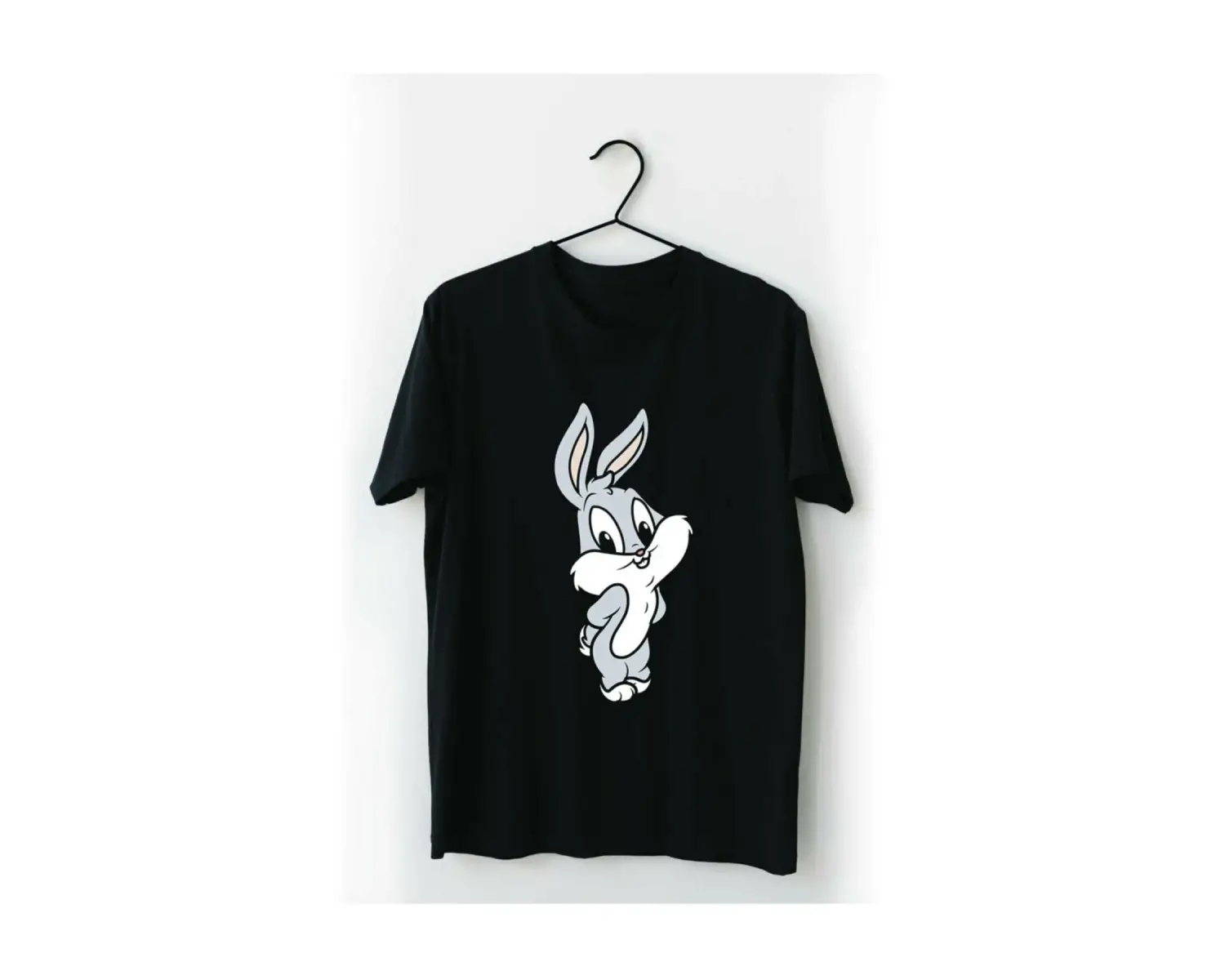 Unisex Beyaz Bugs Bunny Baskılı T-shirt