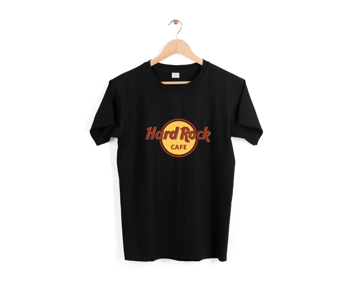 Unisex Beyaz Hardrock Baskılı T-shirt