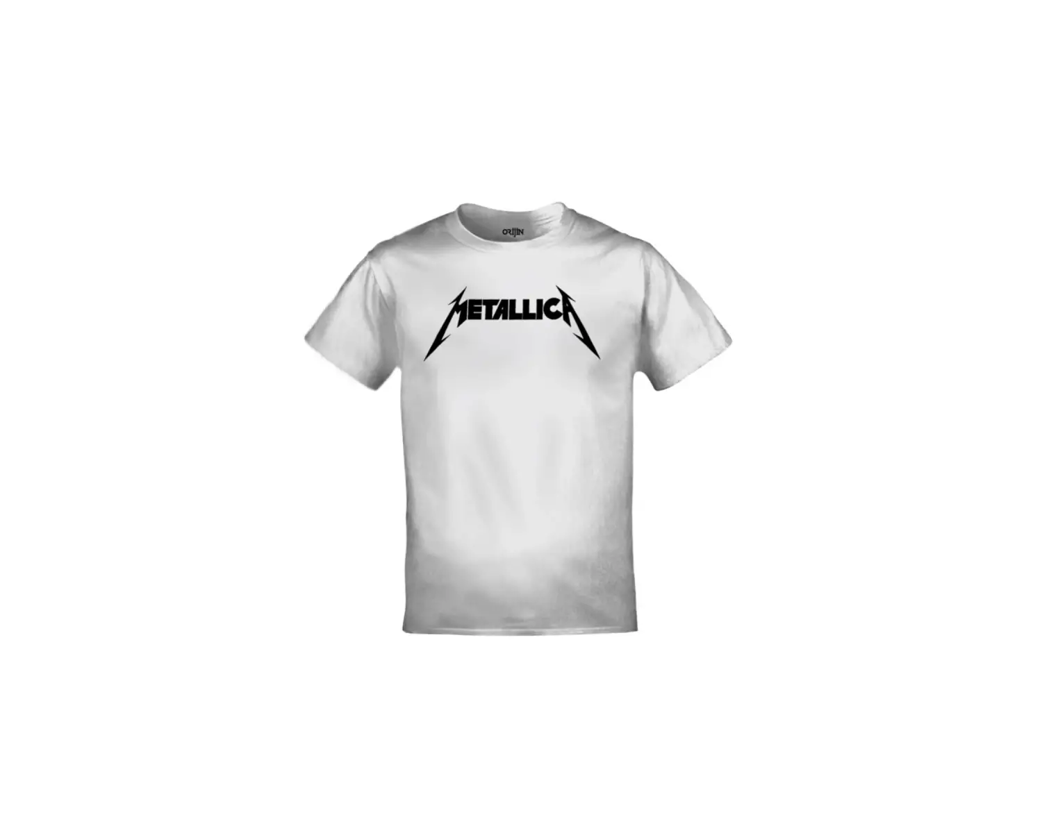 Unisex Beyaz Metallica Logo Baskılı