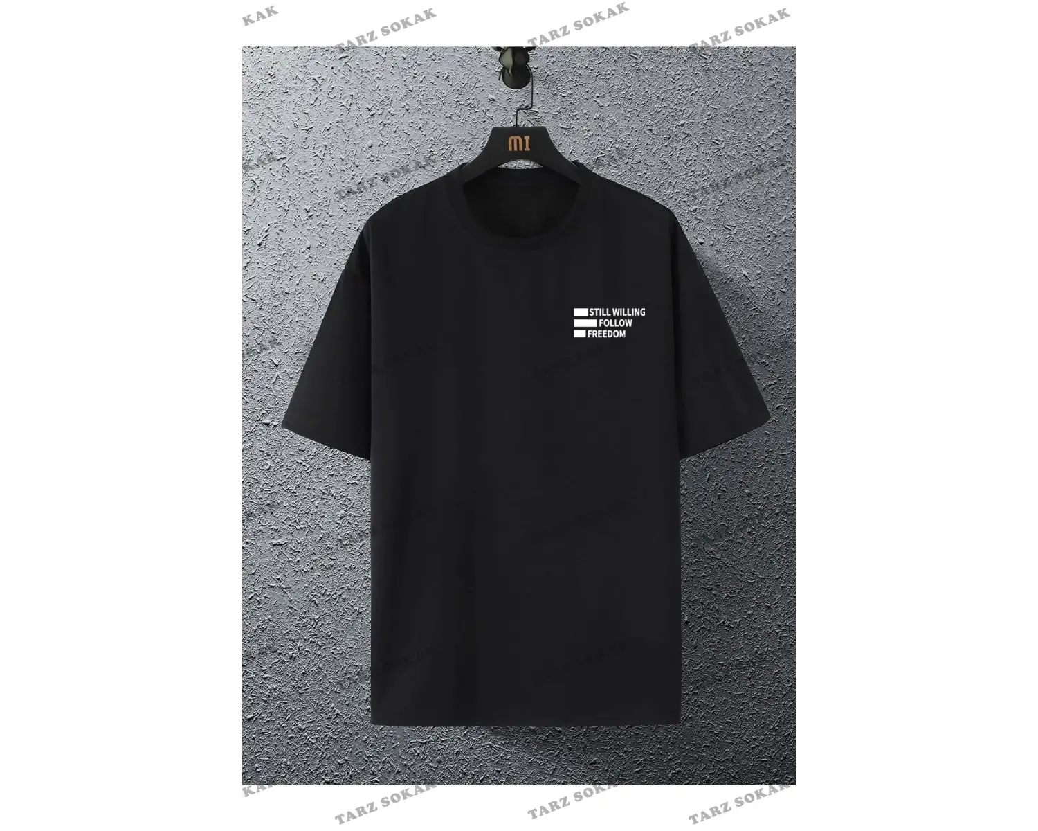 Unisex Beyaz Oversiz Still Follow Freedom Baskılı Örme