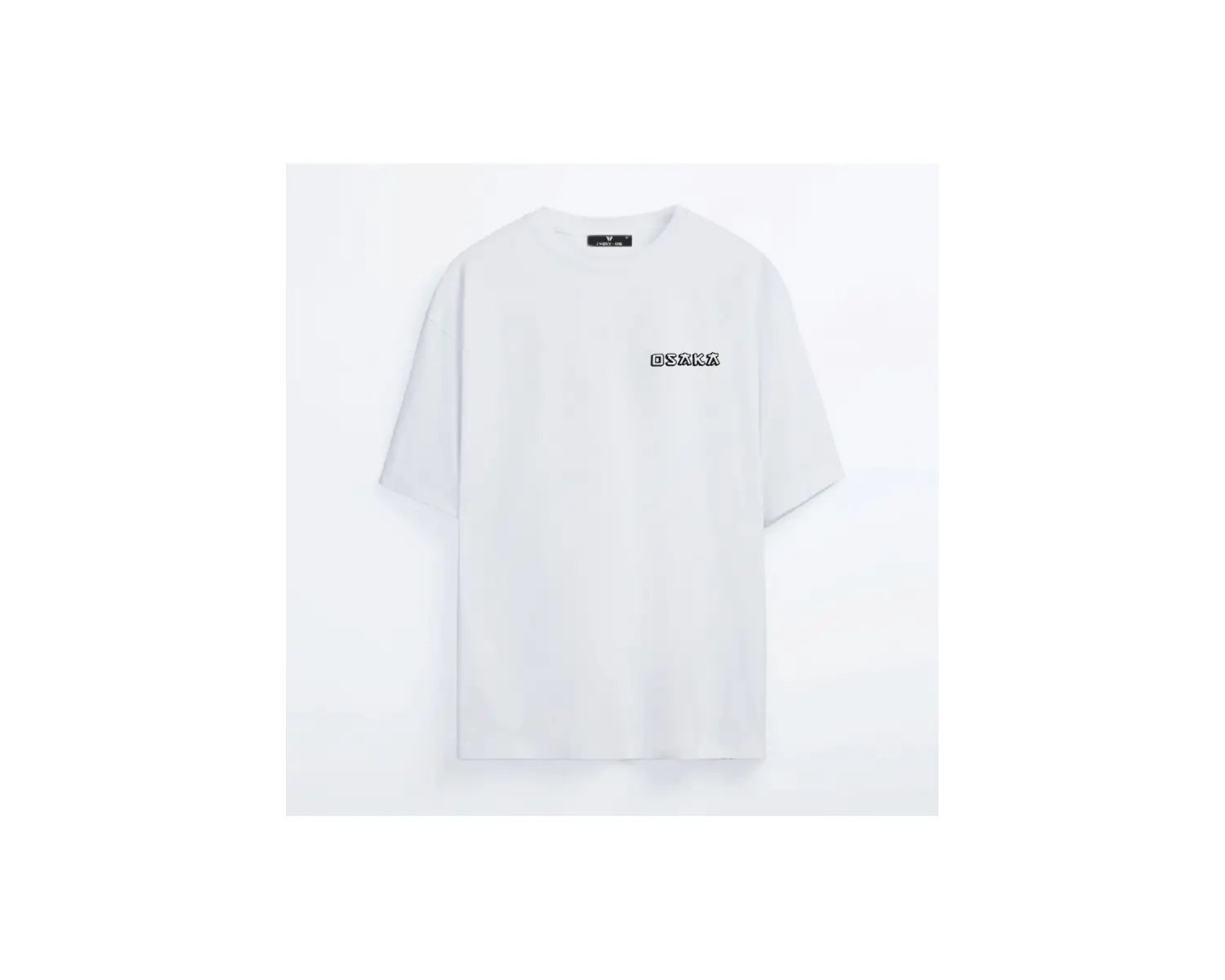 Unisex Beyaz Oversize T-shirt Baskılı Osaka Tişört