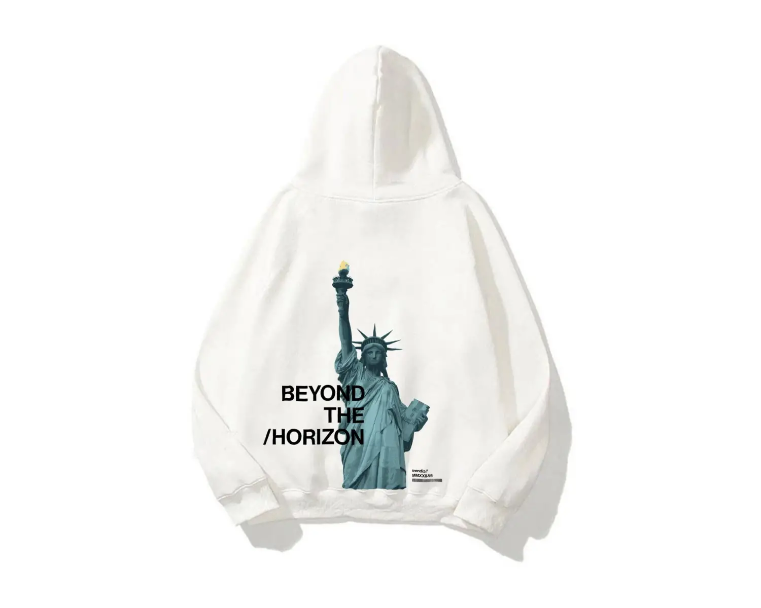 Unisex Beyond The Horizon Sweatshirt Hoodie Beyaz