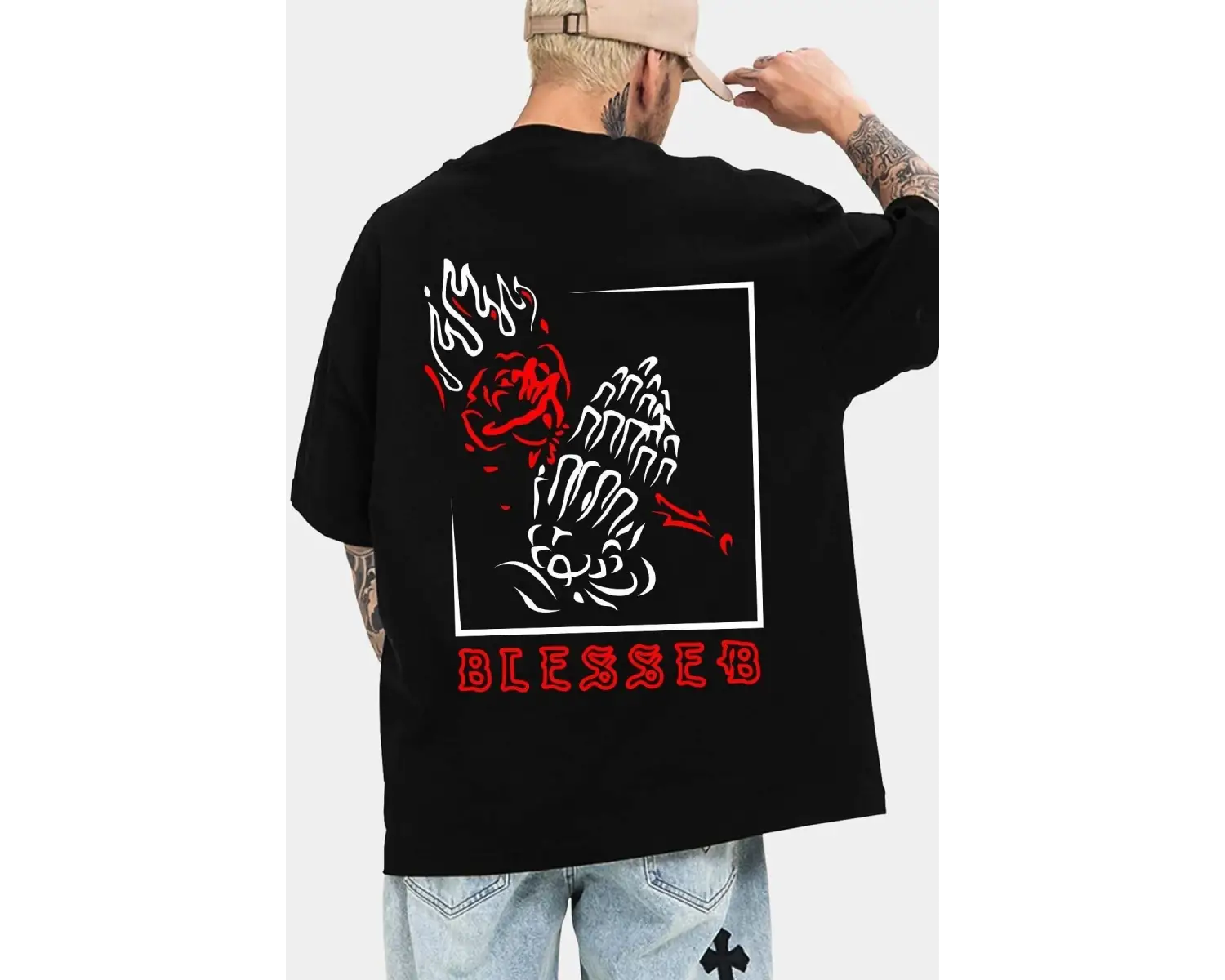 Unisex Blesseb Baskılı T-shirt