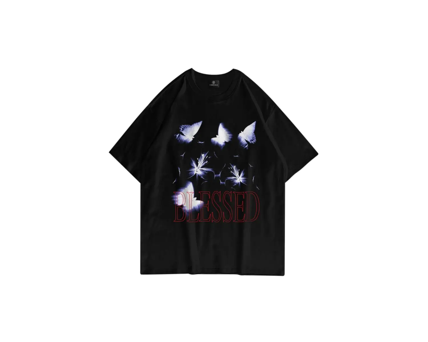 Unisex Blessed Siyah Tshirt