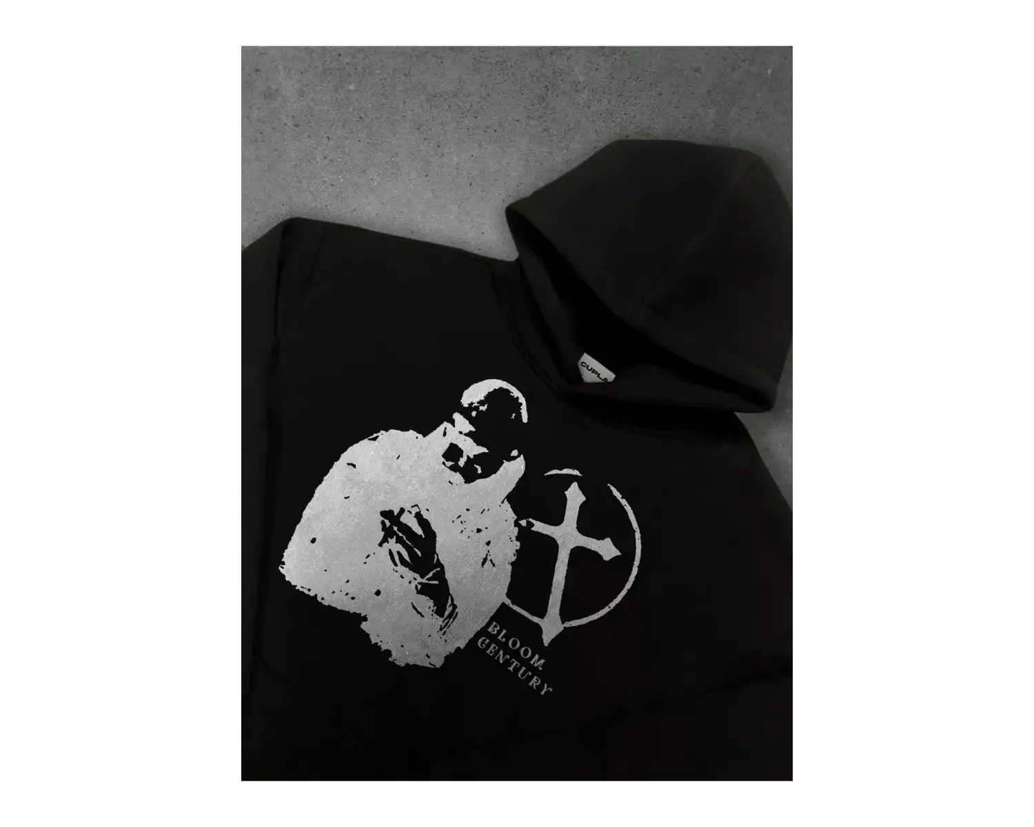 Unisex Bloom Silüet Sweatshirt Siyah