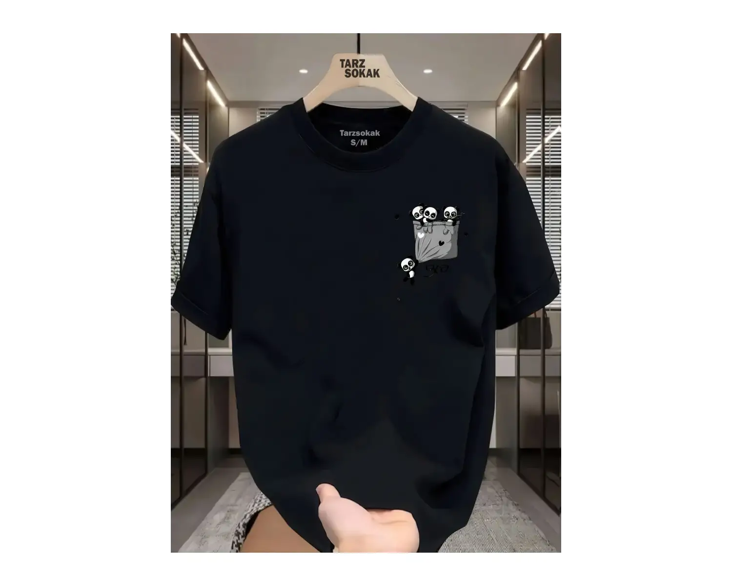 UNİSEX Boo Minimalis Baskı T-shirt