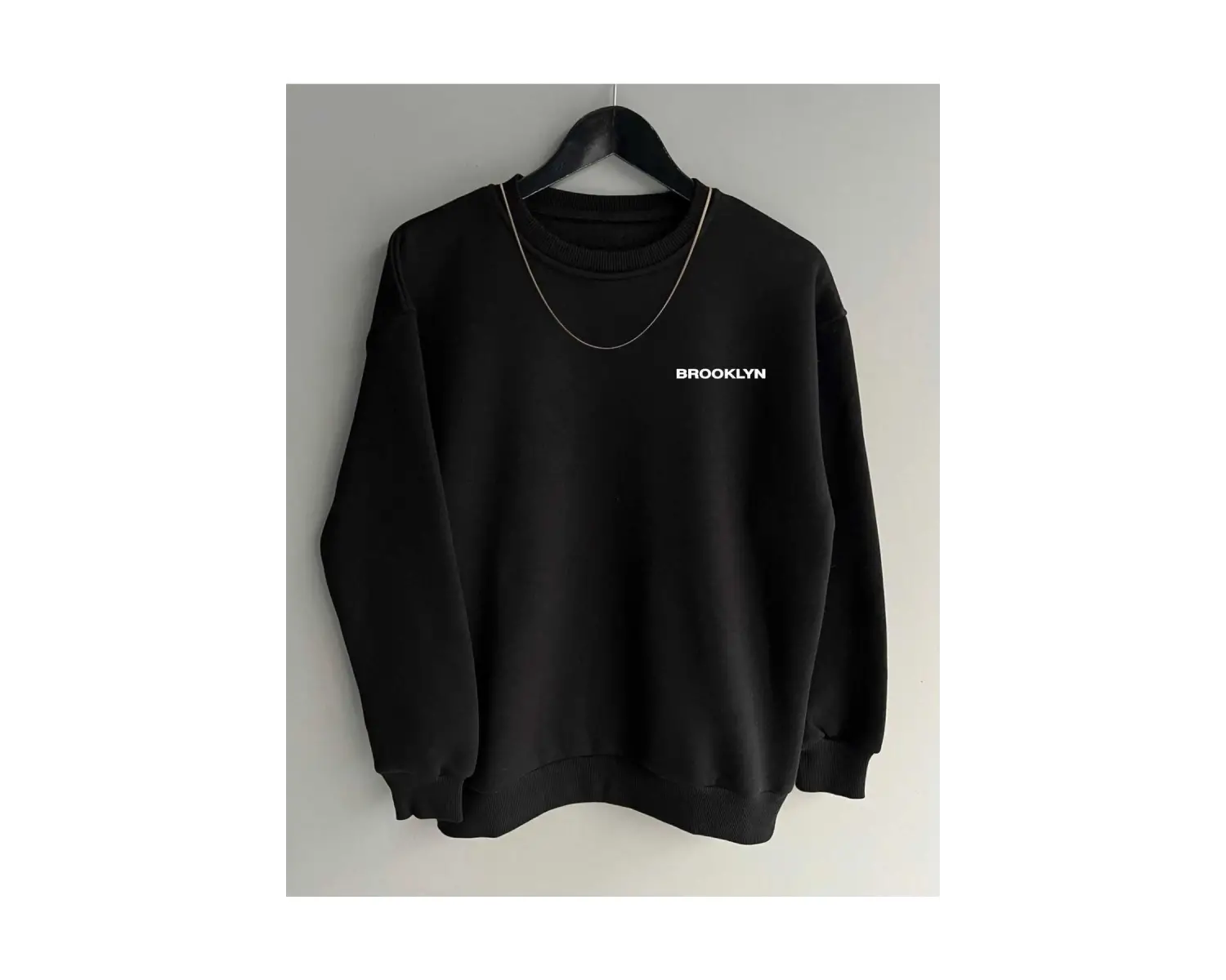 Unisex Brooklyn Yazılı Siyah