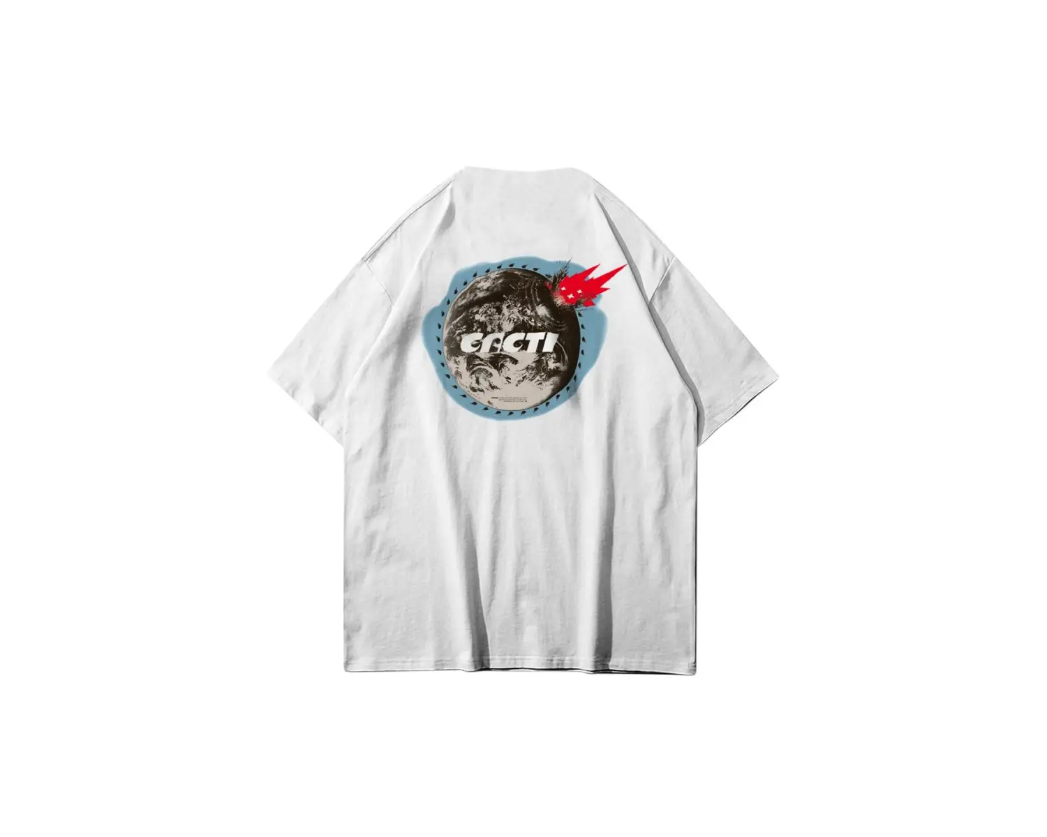 Unisex Cacti Impact Tshirt Beyaz