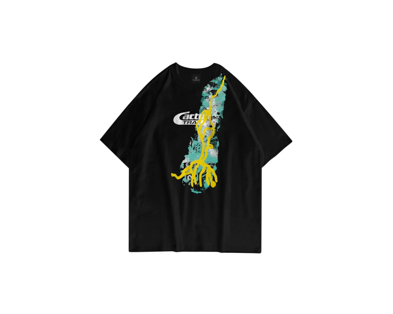 Unisex Cactus Trails Siyah Tshirt