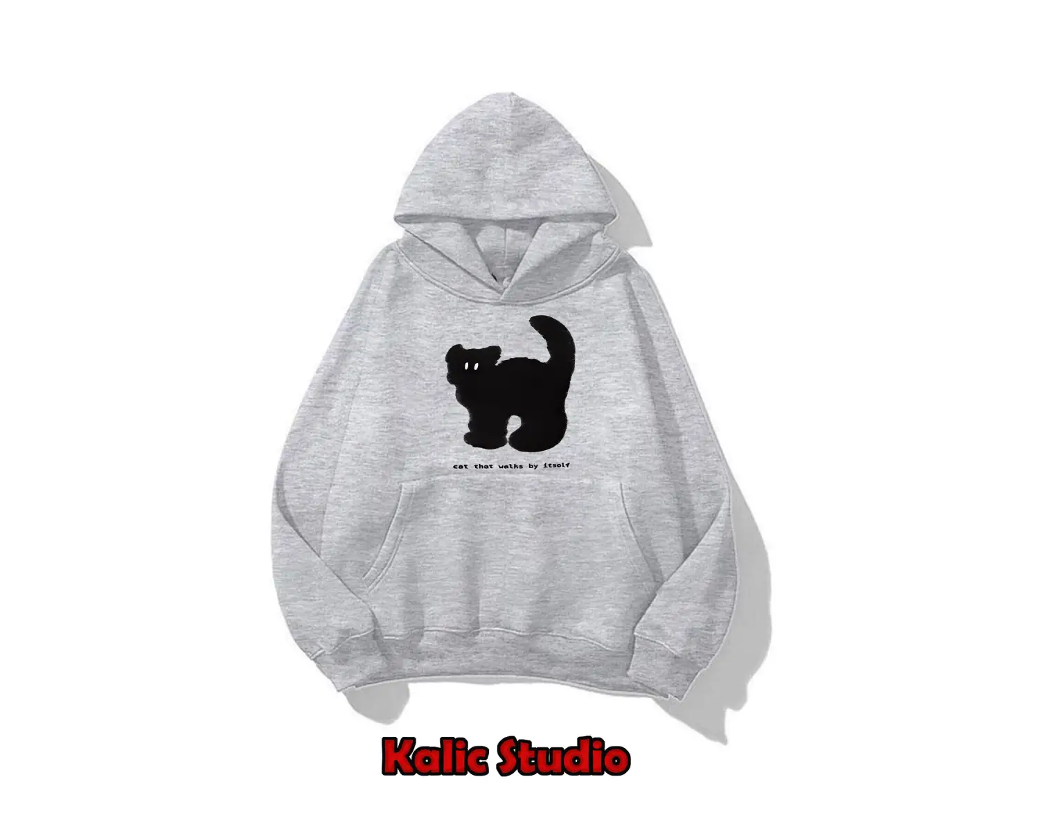 Unisex Cat That Walks By Itself Sweatshirt Gri