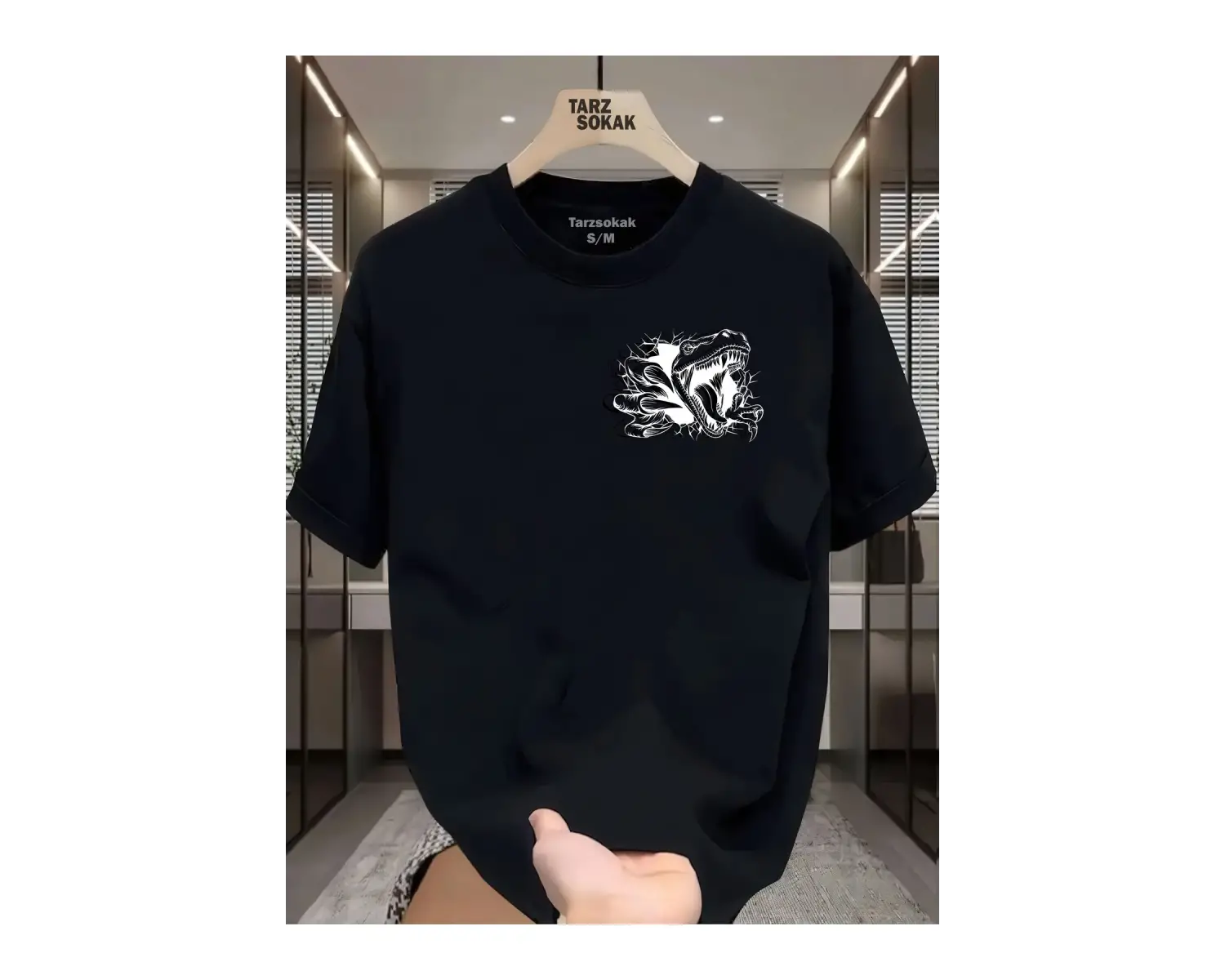 UNİSEX Çatlak Dino T-shirt