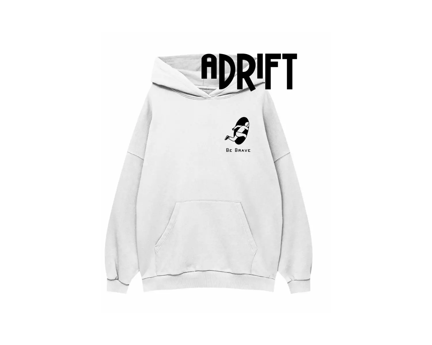 Unisex Cesur Ol Özel Tasarım Swearshirt Hoodie Beyaz