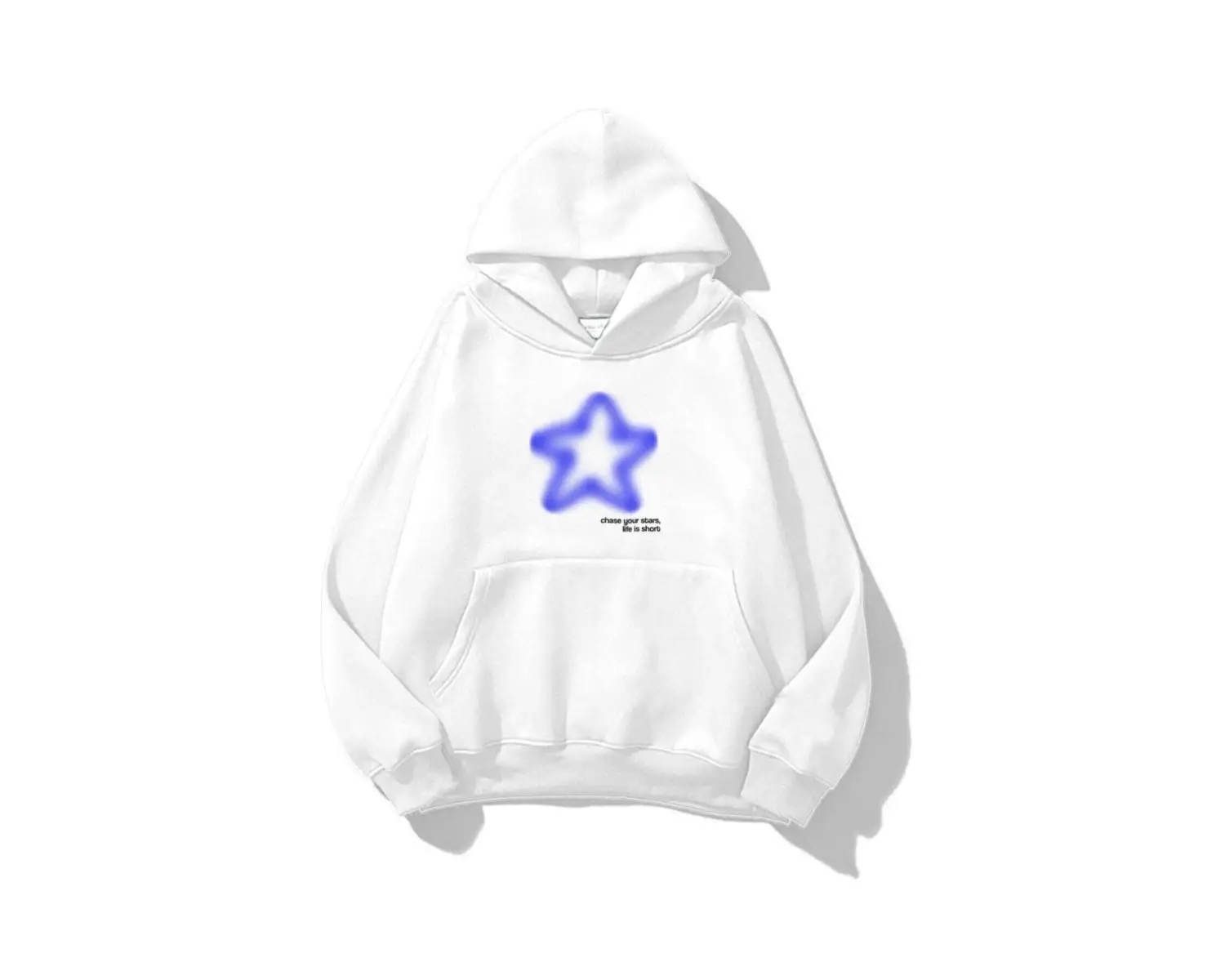 Unisex Chase Your Stars Sweatshirt Beyaz